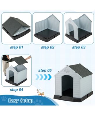 Dog House Pet Puppy Shelter Waterproof Indoor/Outdoor Ventilate