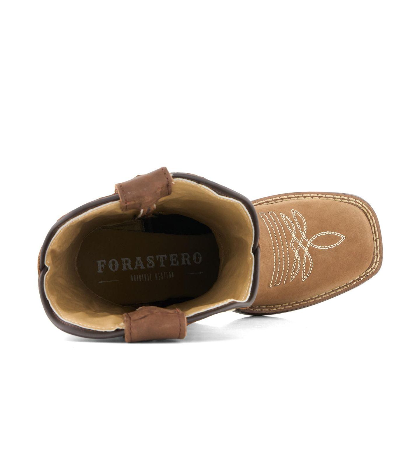 Женские ботинки Forastero Authentic Leather Flowers Embroidery Western Boots 93659, цвет: Коричневый — фото 4
