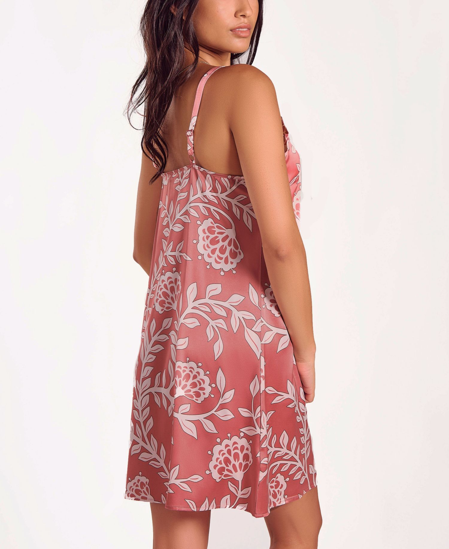 Women's Floral Stretch Woven Sleeveless Nightgown