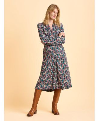 Women's Charlotte Long Sleeve Shirt Midi Dress