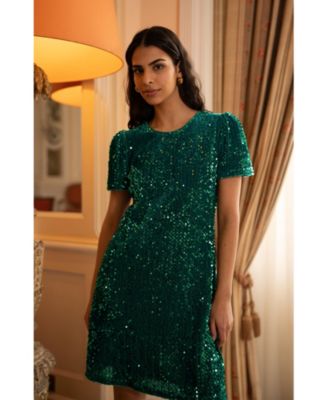 Women's Sequin Tunic Mini Dress