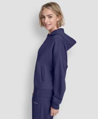 Women's Metallic Bubble Logo Drop Shoulder Pull-On Hoodie