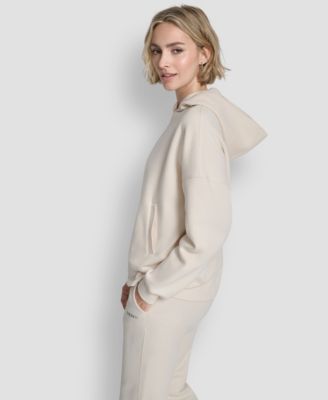 Women's Metallic Bubble Logo Drop Shoulder Pull-On Hoodie