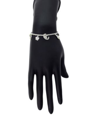 Crystal and Mother of Pearl Lilo Stitch Summer Charm Bolo Bracelet