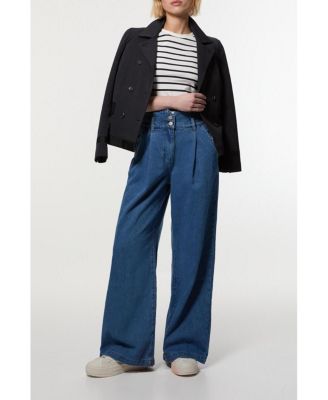 Women's Denim Wide Leg Trousers