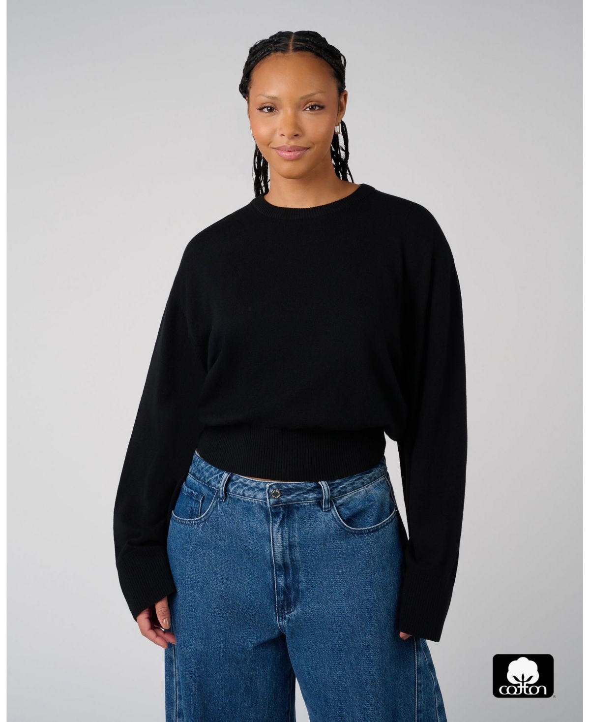 WeWoreWhat Women's Bubble Crewneck Sweater.