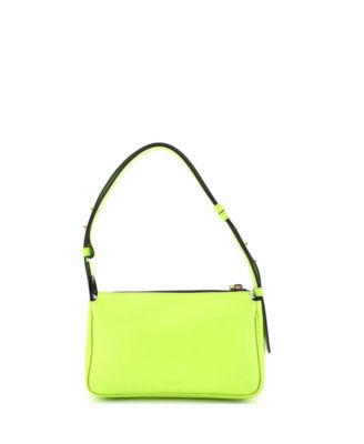 Medusa Chain Zip Shoulder Bag Leather