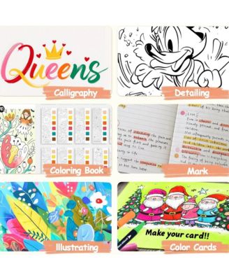 Dual Tip Markers, Gel Acrylic Paint Pen, Non Bleed Art Marker Set for Sketching, Drawing, Rock Painting, Journaling