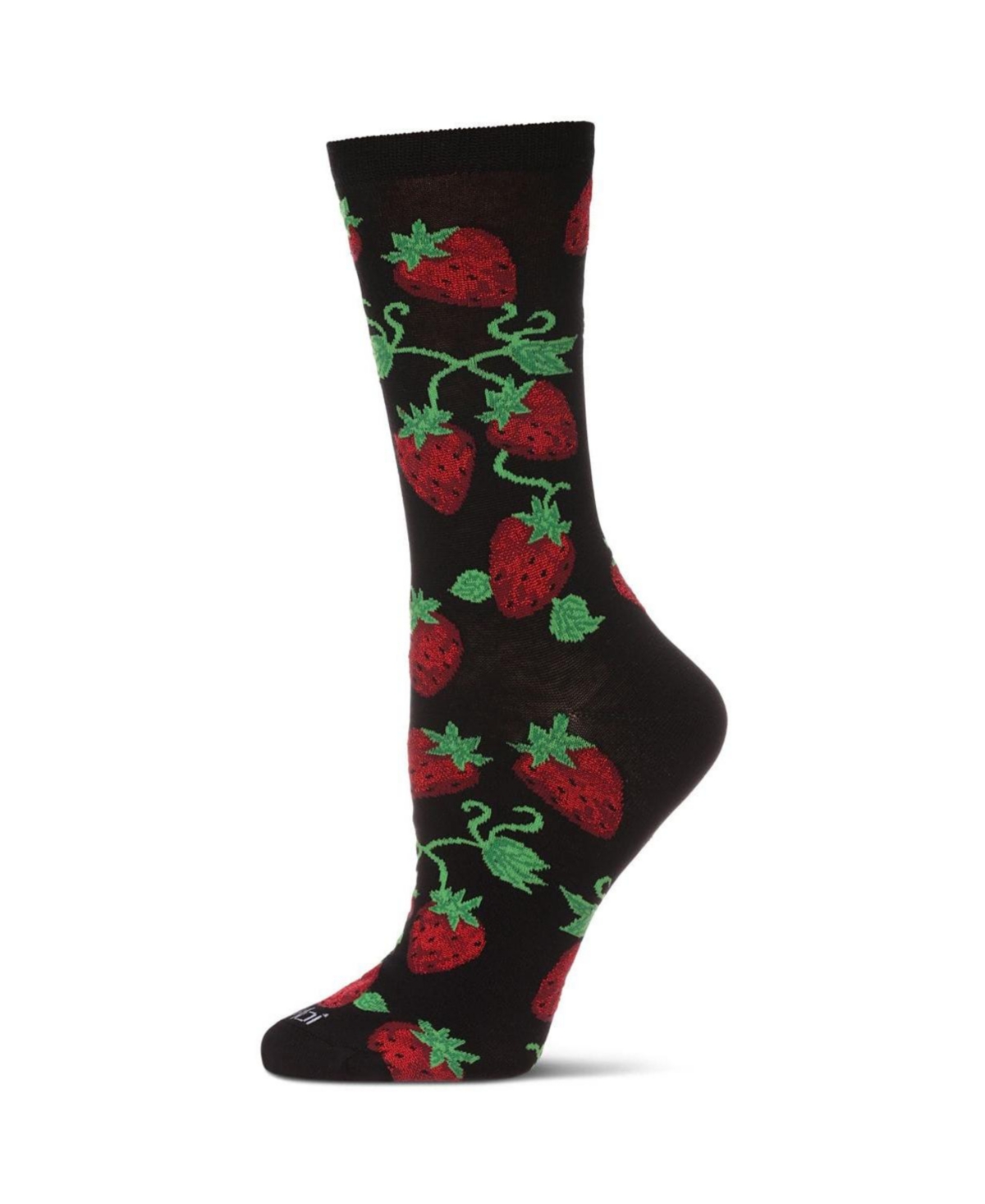 MeMoi Women's Strawberry Vines Crew Socks