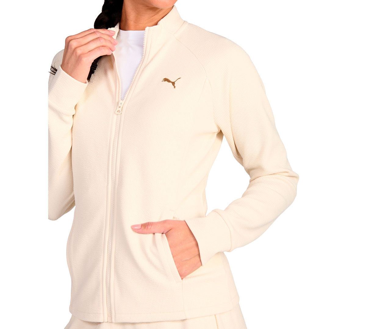 Puma Women's Textured Knit Full-Zip Jacket