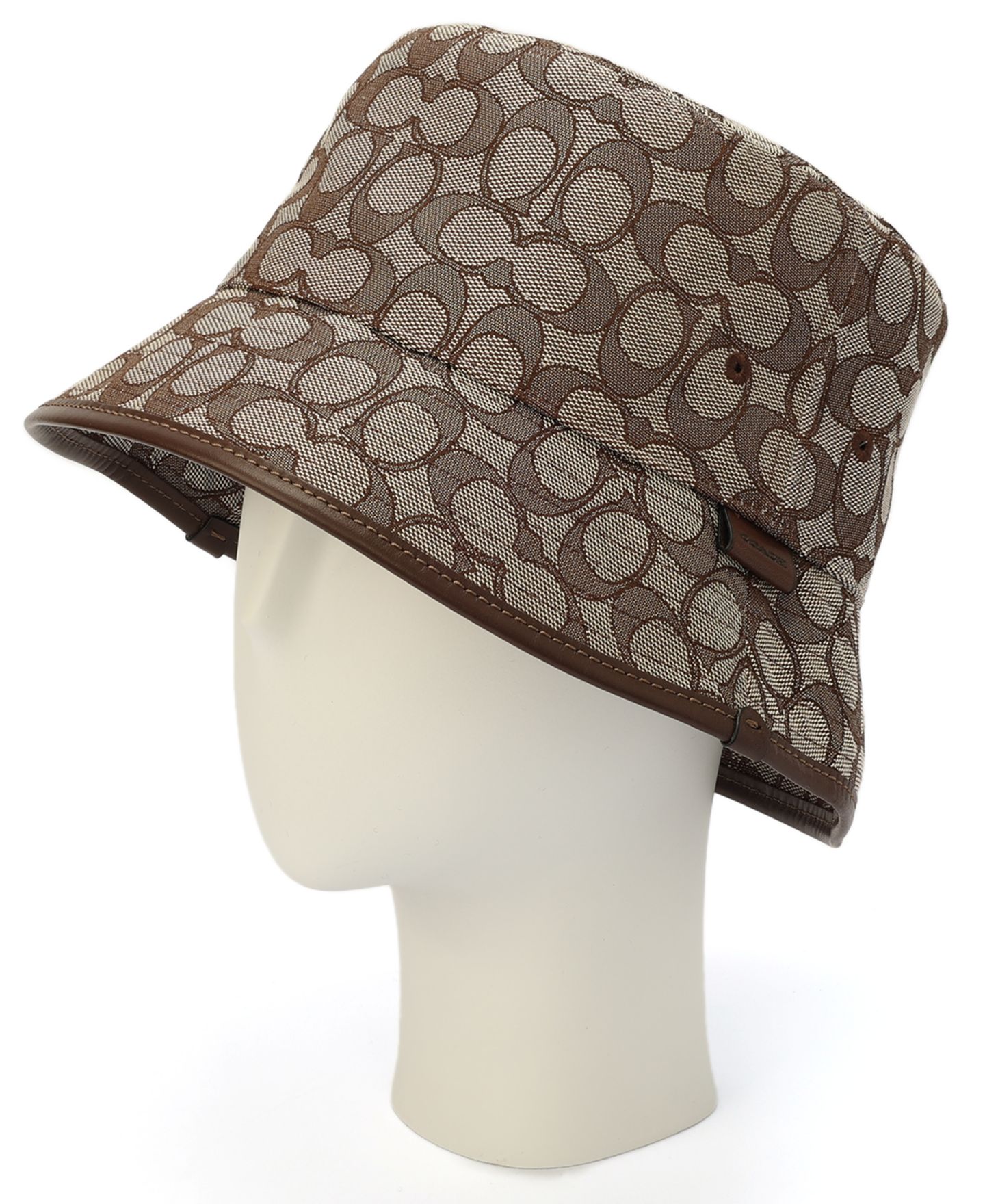 Мужская панама COACH Signature C Jacquard Bucket Hat, цвет: Коричневый — фото 2