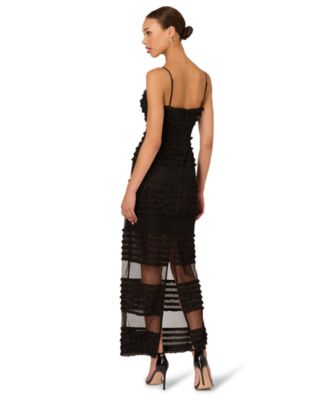 Women's Ruffle Square Neck Ball Gown