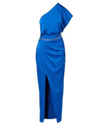 Women's Ruched One-Shoulder Ball Gown