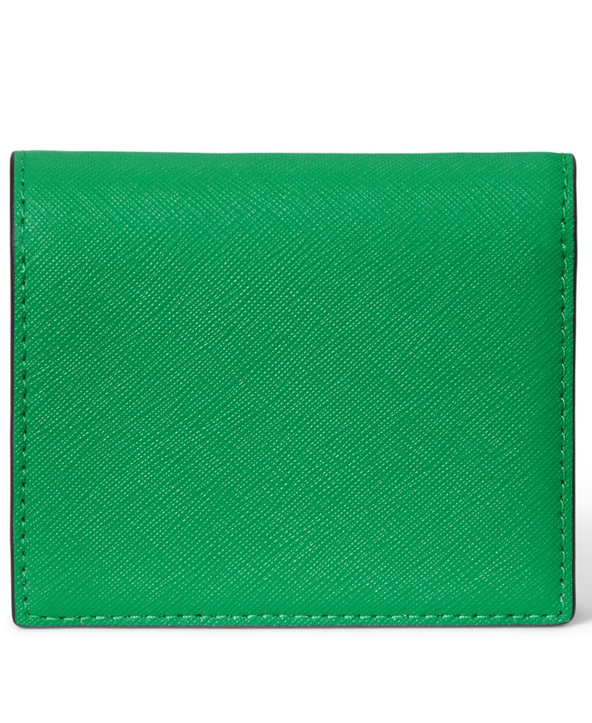 Lauren Ralph Crosshatch Leather Compact Wallet