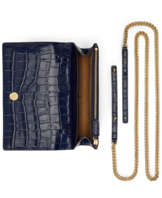 Croc-Embossed Medium Adair II Crossbody Bag