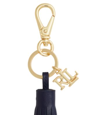 Logo & Leather Tassel Bag Charm