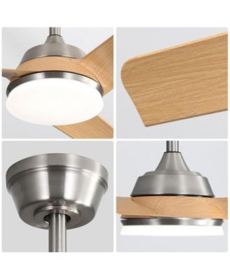 52" Modern Ceiling Fan with 3 Blades, Tri-Color Dimming, Remote Control & Timer perfect for stylish and efficient indoor cooling.