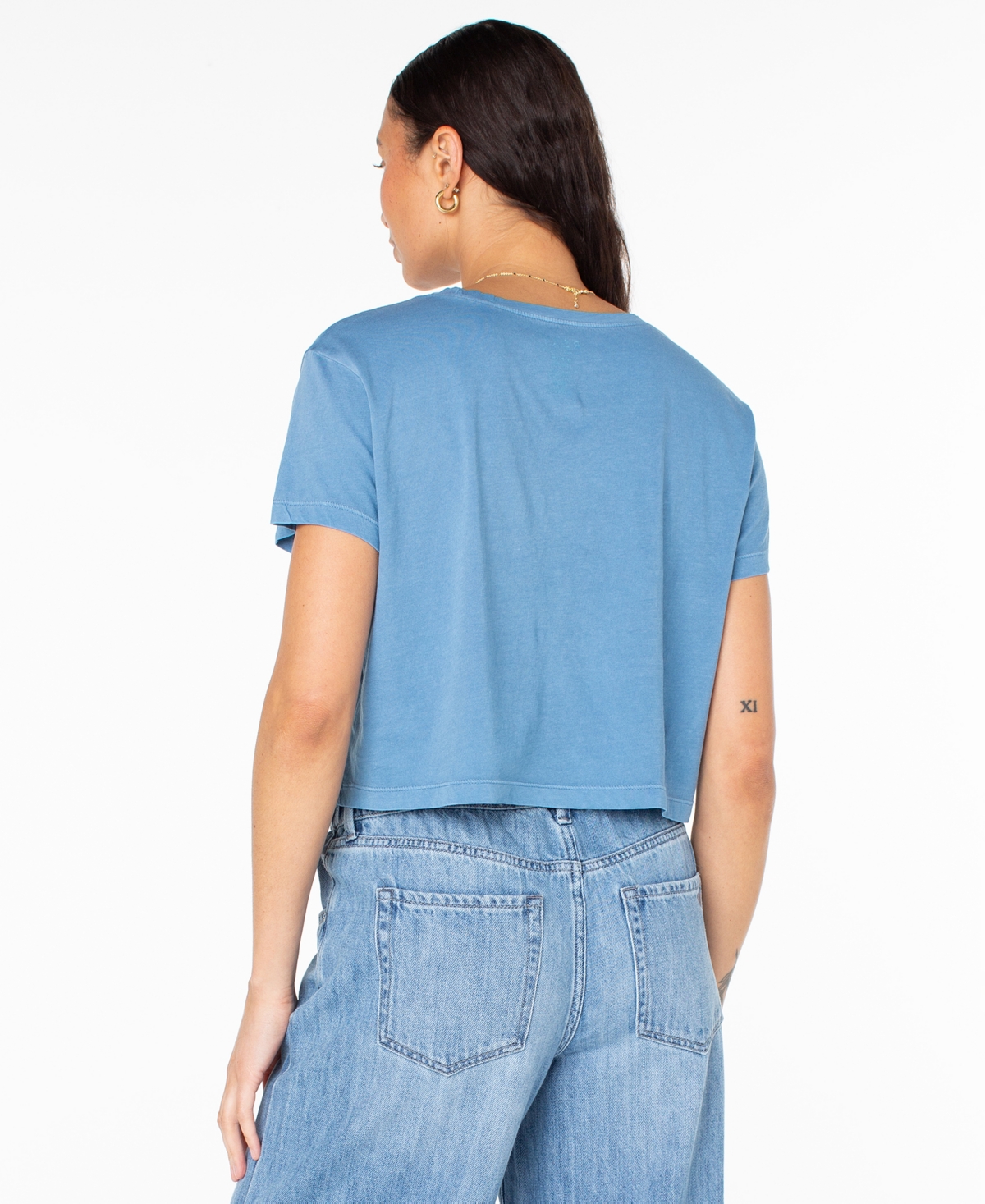 Roxy Women's Swell Day Cropped Boxy Short-sleeve T-shirt In Blue