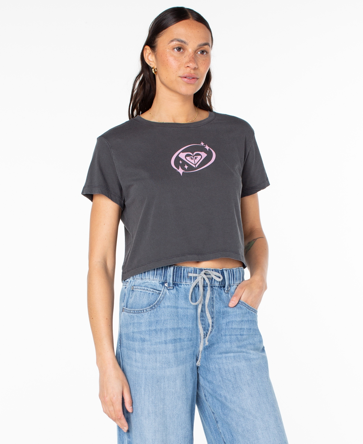 Roxy Women's Saturn Classic Cbt Short-sleeve T-shirt In Gray