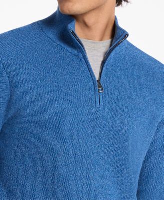 Men's Mouline Texture Quarter-Zip Sweater