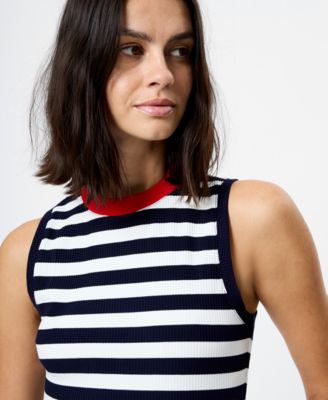 Women's Striped Sleeveless Top