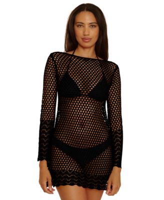 Women's Treasure Island Crochet Knit Swimsuit Sweater