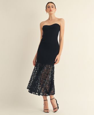 Women's Delisia Strapless Drop Waist Long Dress