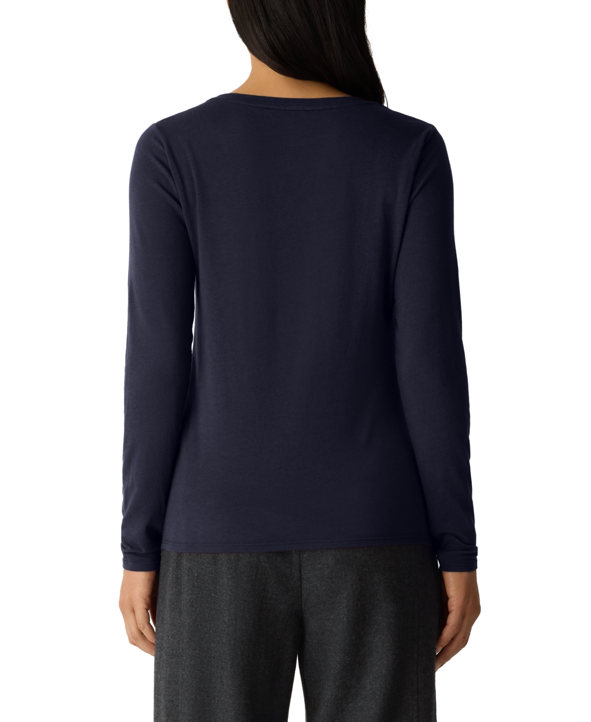 Eileen Fisher Women's Round Neck T-shirt In Blue