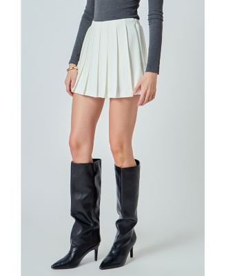 Women's Pleated Mini Skort