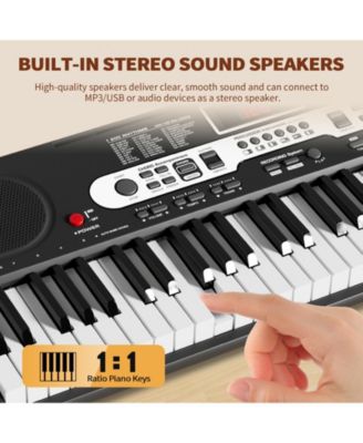 61-Key Beginners Electronic Keyboard Piano Set with LCD Screen, Ideal for Keyboard Piano Beginners