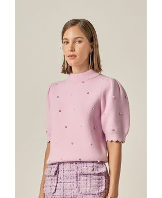 Women's Scallop Embellishment Knit