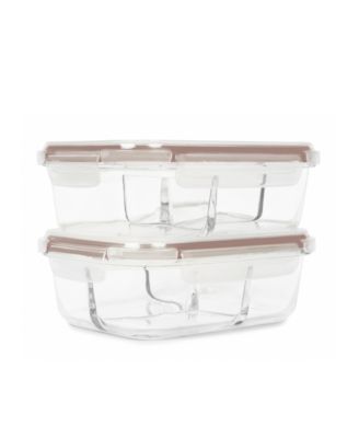 Sedona Kitchen - 2-Pack Divided Glass Storage Set