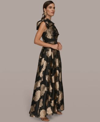 Women's One Shoulder Print Ball Gown