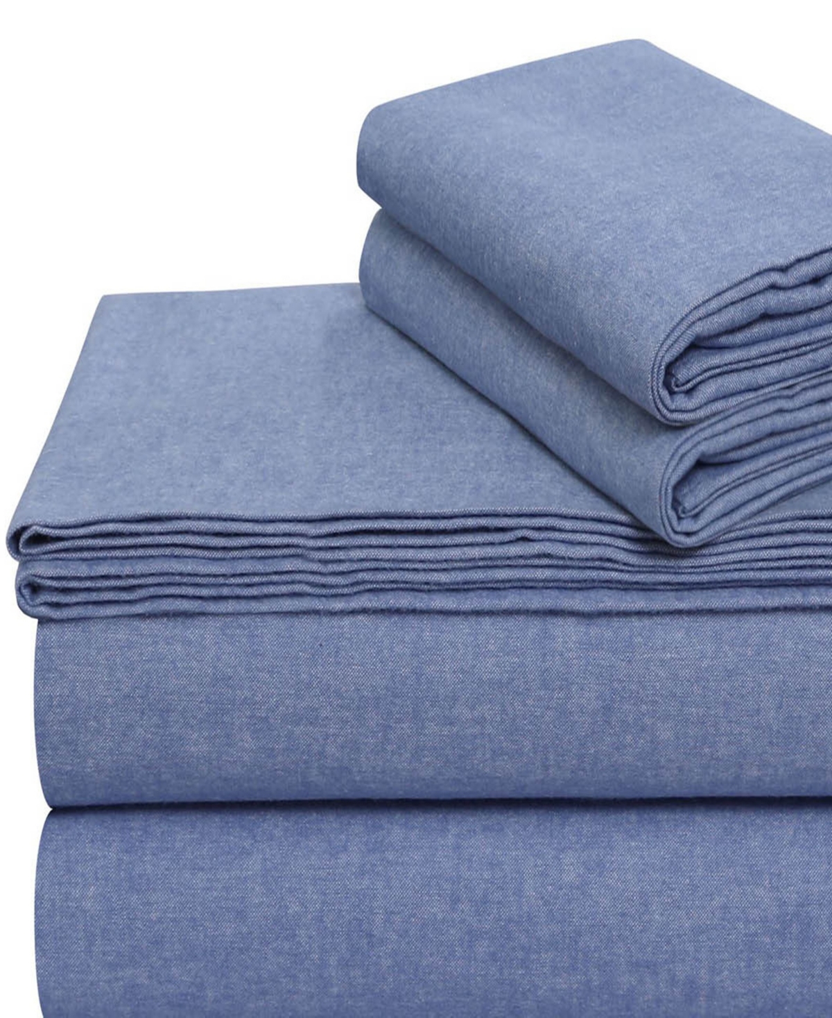 Tribeca Living Portuguese Cotton 2-pc. Pillowcase Set, Standard In Blue