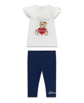 Baby Girls' Short-Sleeve T-Shirt and Leggings, 2-Piece Set