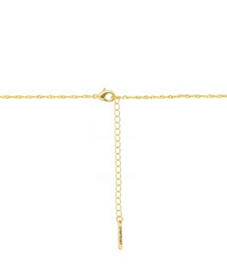 Cubic Zirconia Gold Plated Cross Rosary Pendant Y Necklace