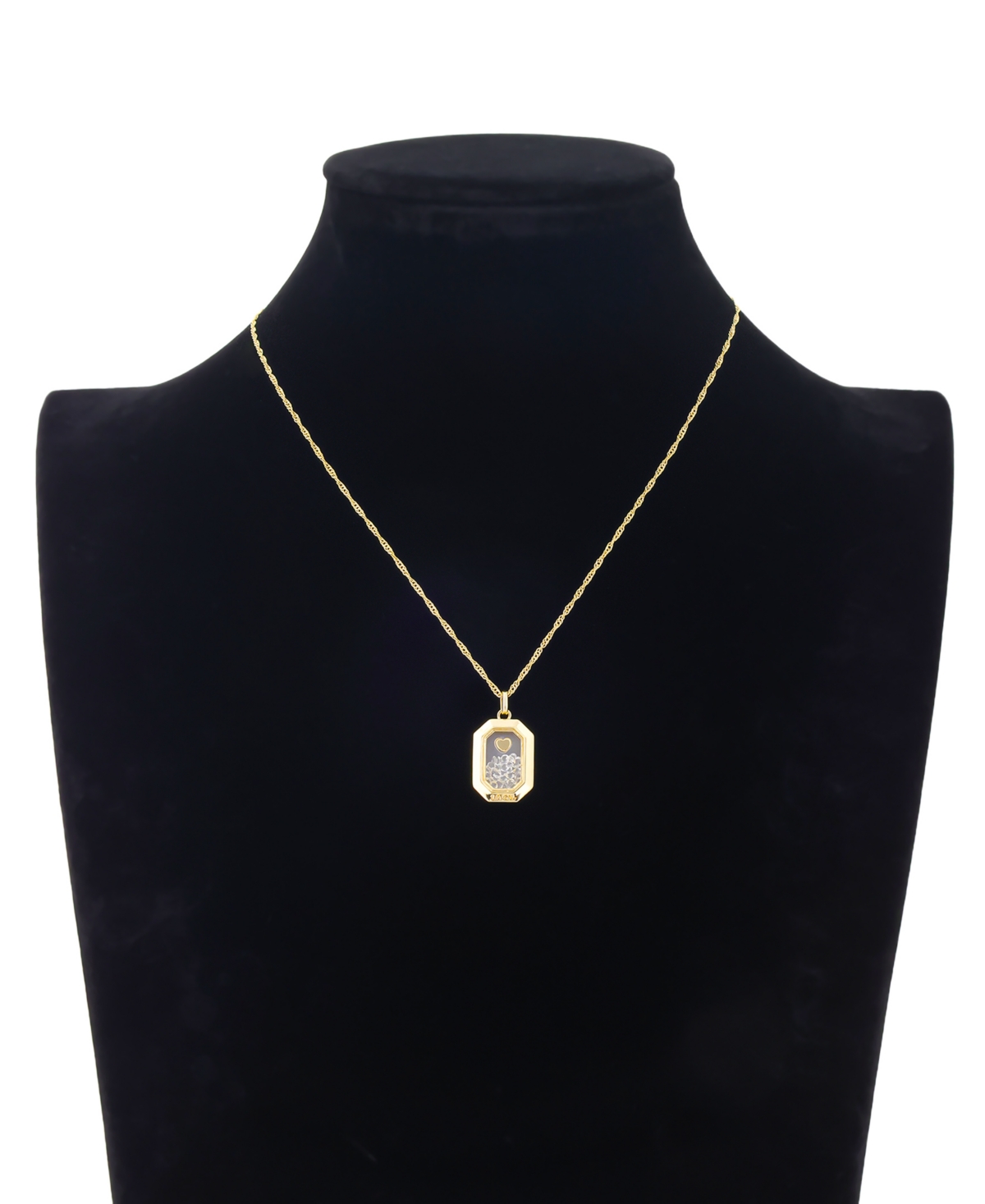 Unwritten Cubic Zirconia Gold Plated Shaker Pendant Necklace In Gold