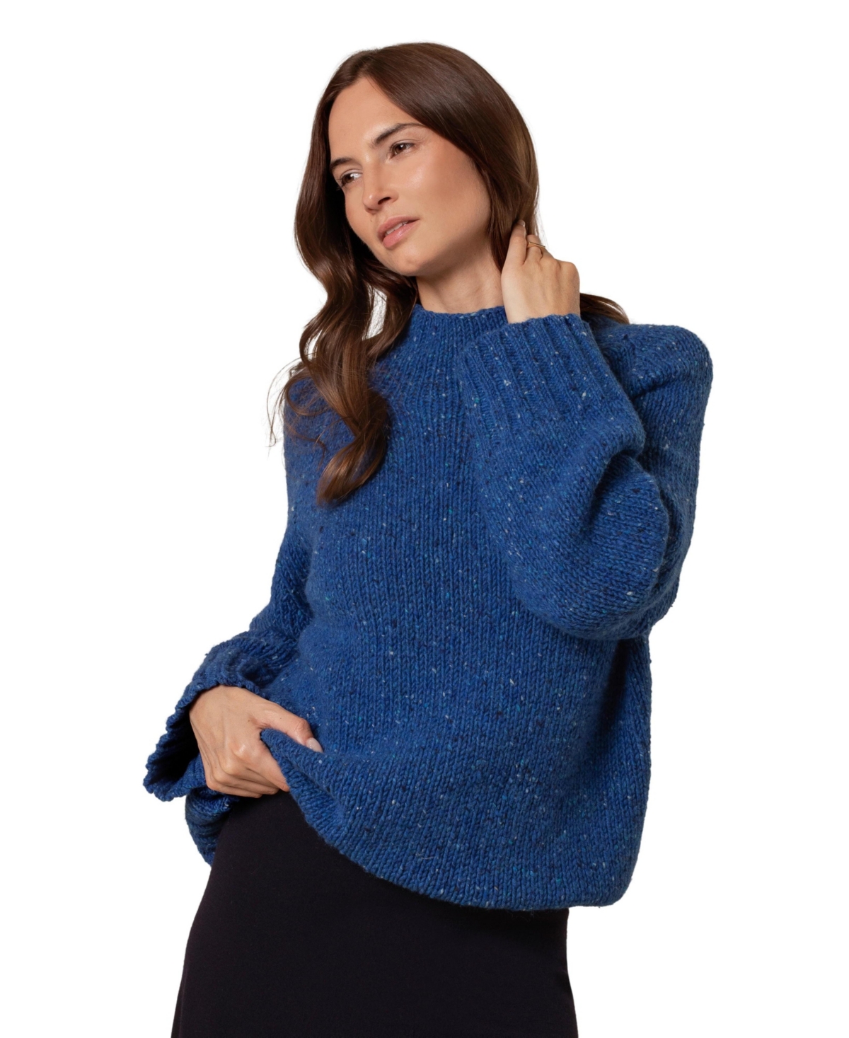 Celtic & Co. Women's Kilcarra Tweed Funnel Nk Sweater