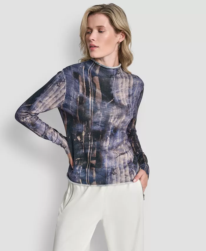 Women's Printed Long Sleeve Sweater - thumbnail 6