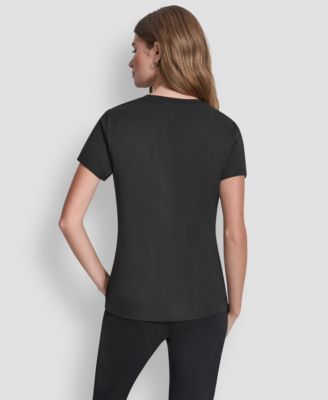 Women's Stud Moto Conversational Short-Sleeve Top