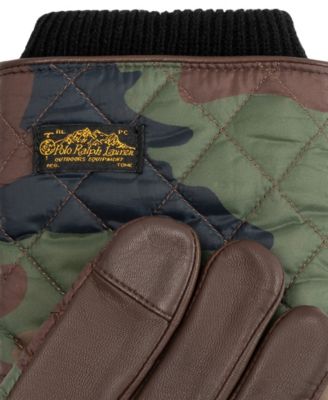 Men's Camo Quilted Field Glove with Label