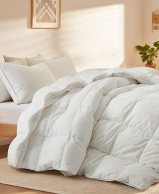 Medium Warmth Goose Feather Down Fiber Comforter, Full/Queen