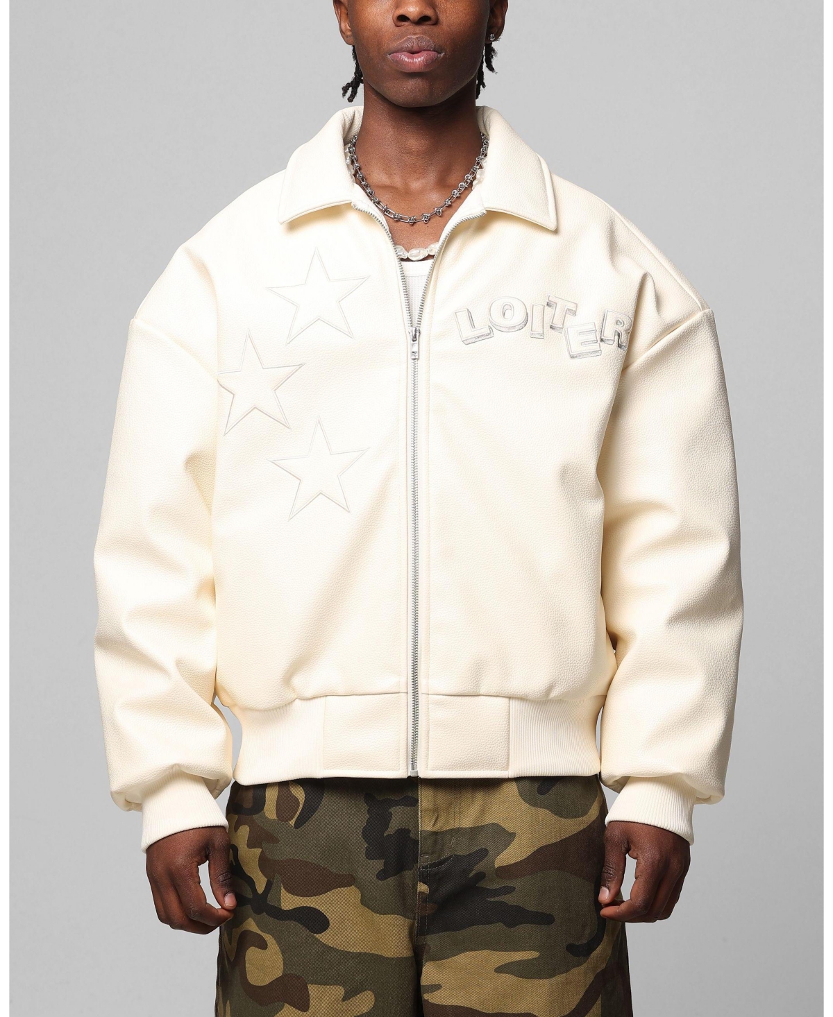 Loiter Men's Solar Pu Leather Varsity Jackets