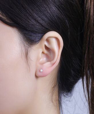 Trio Cubic Zirconia and Mother of Pearl Flat Back Earrings Set