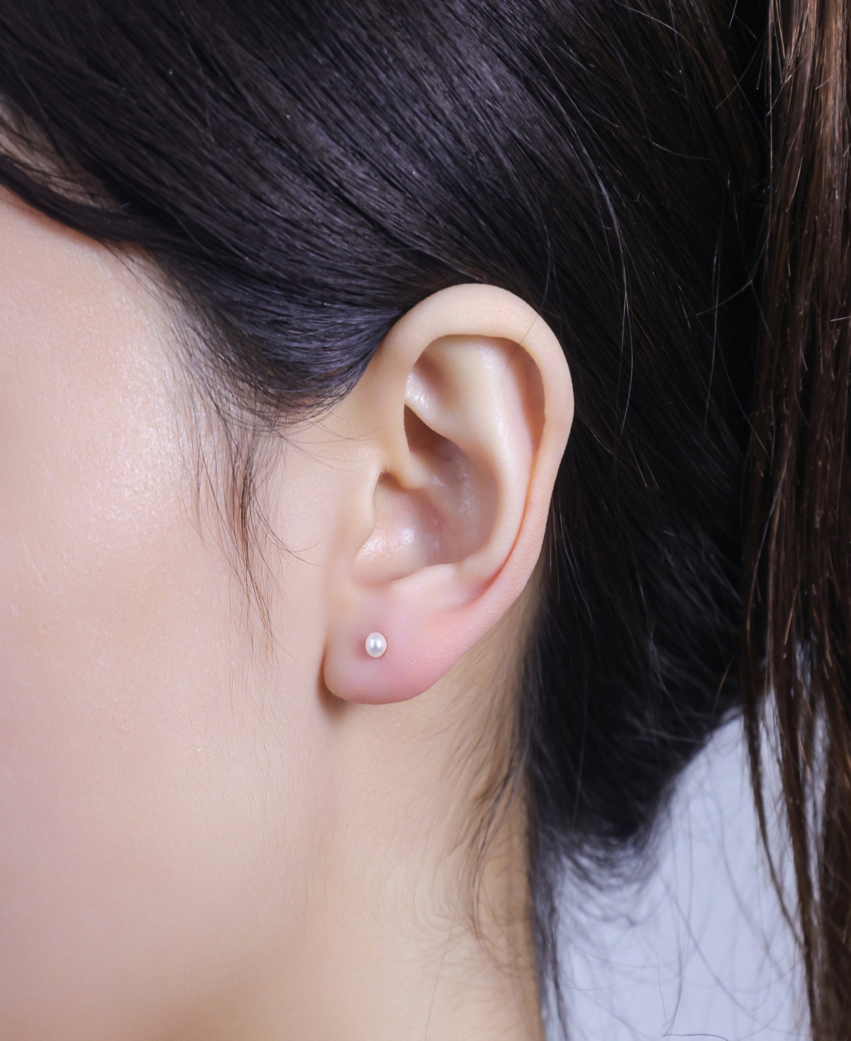 Unwritten Trio Cubic Zirconia And Mother Of Pearl Flat Back Earrings Set In Gold