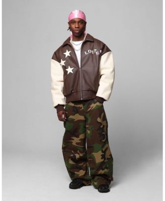 Men's Solar Pu Leather Varsity Jackets