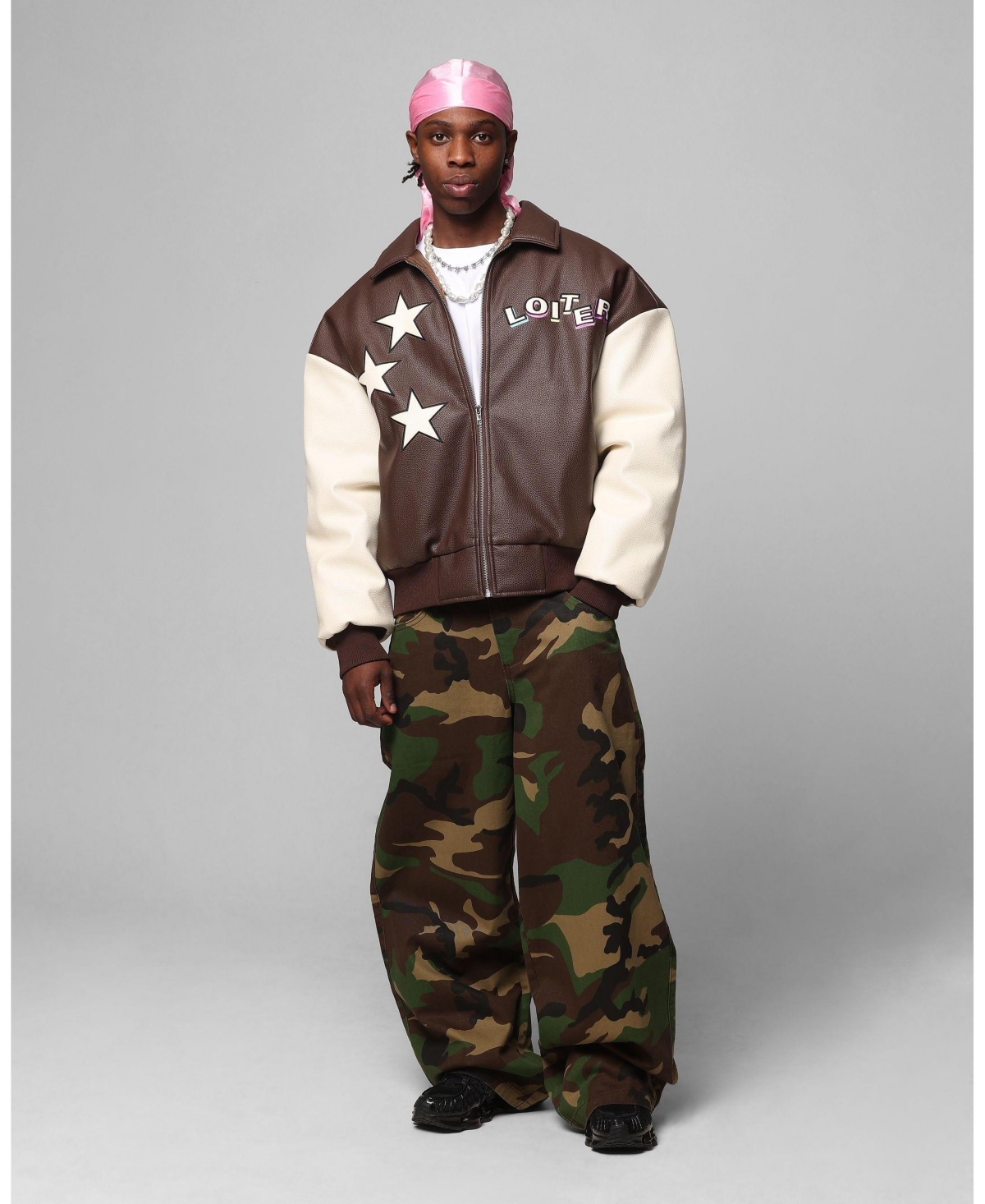 Loiter Men's Solar Pu Leather Varsity Jackets