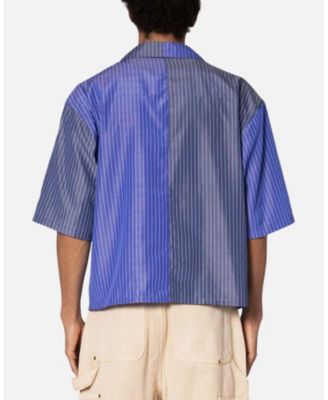 Men's Cropped Panel Stripe Short Sleeve T-Shirt