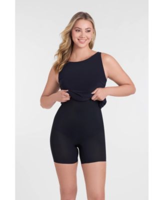 Women's S3 Sculpting Shapewear Shirred Boat Neck Velvet Mini Dress