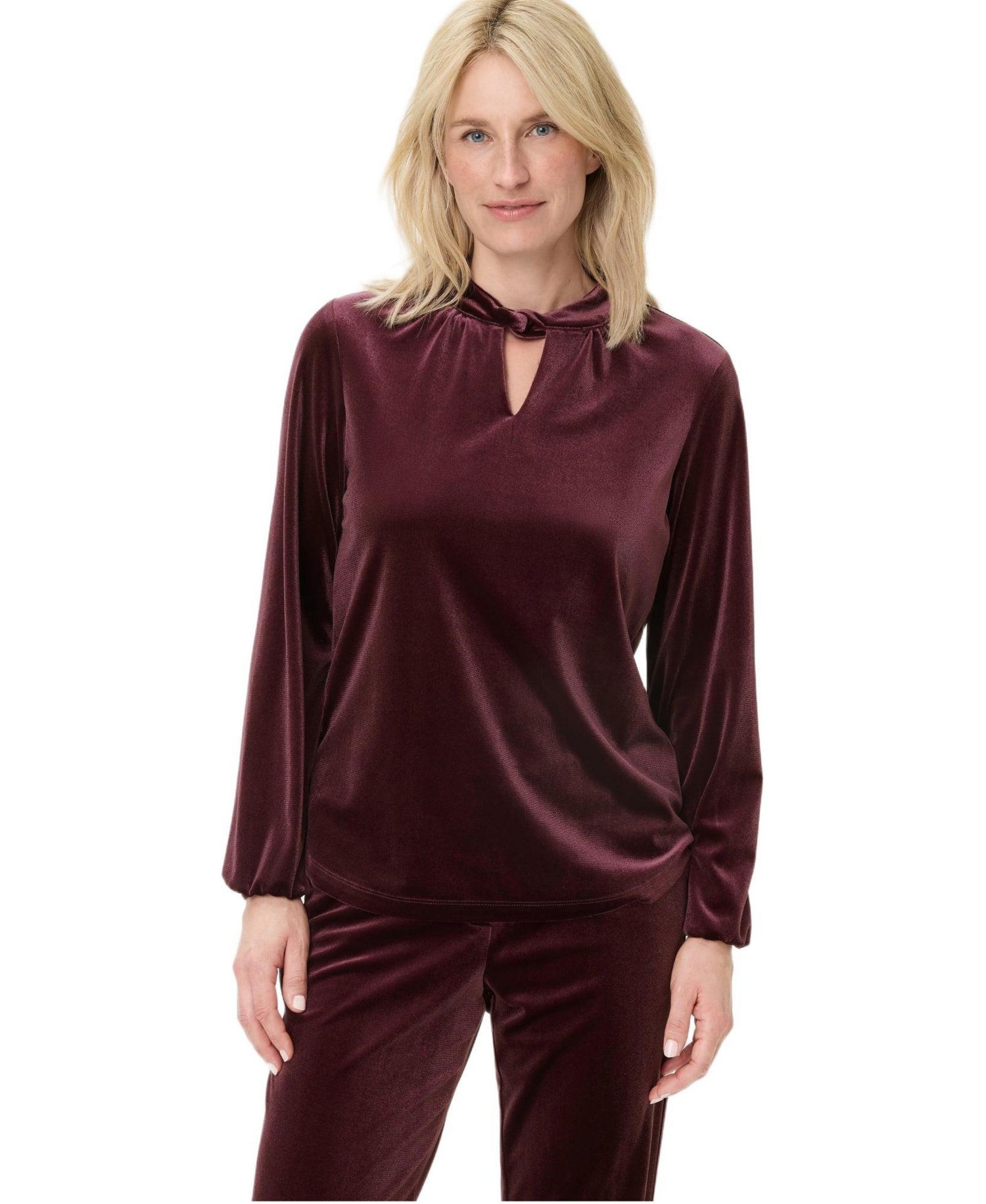 Women's Velvet Peekaboo Top